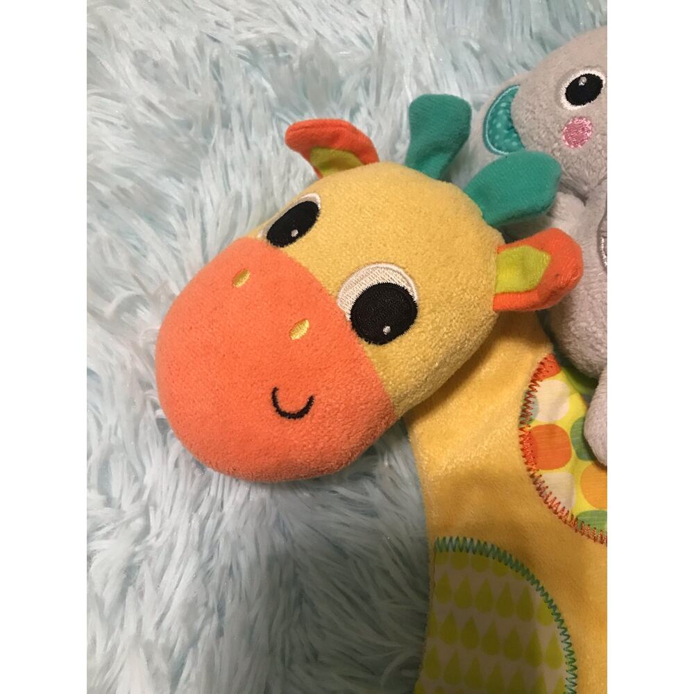 Bright‎ Starts Giraffe Yellow Plush Snuggle Teether Crinkle Baby Activity Lot